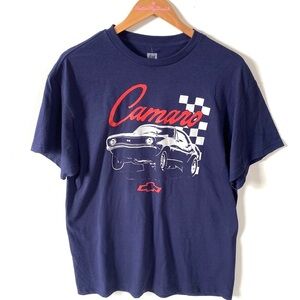 General Motors Camaro Men's blue shortsleeved tee shirt, Size L, NWT